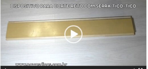 Abaixo um vídeo mostrando como montar um dispositivo para cortes retos e precisos com uma serra tico-tico.